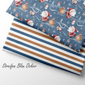 French Terry Santa Delivery Dunkelblau