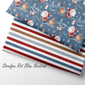 French Terry Santa Delivery Dunkelblau