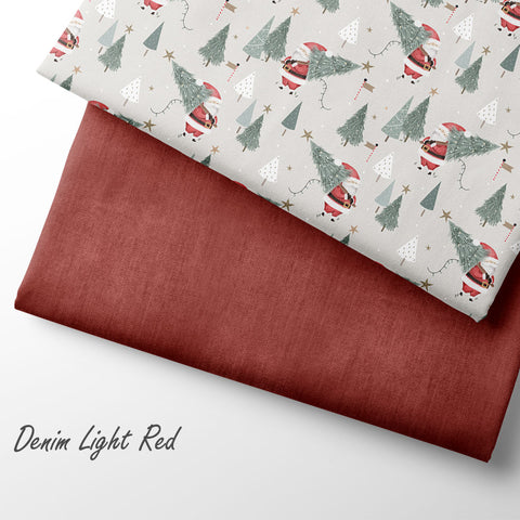 French Terry Denim Light Red (Bio) VORBESTELLUNG
