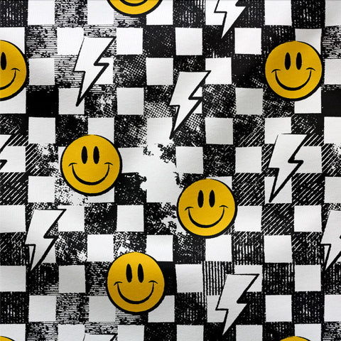 French Terry Schachbrett Smileys 2964 (Bio)