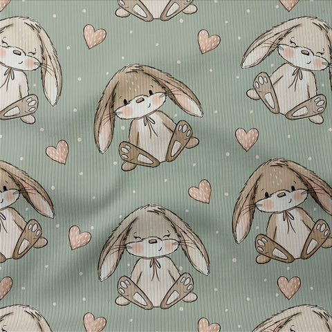 Rippjersey Schlappohr Grün 3410 (Bio) VORBESTELLUNG