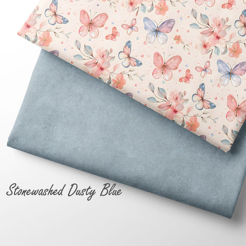 Jersey Stoff Stonewashed Dusty Blue (Bio) VORBESTELLUNG