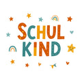 Glassticker Schulkind Schriftzug Größe S