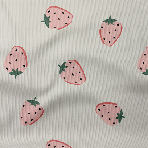Rippjersey Simple Strawberries 3394 (Bio) VORBESTELLUNG