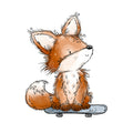 Bügelbild Skater Fox Maxi