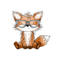Bügelbild Skater Fox chillt Medium