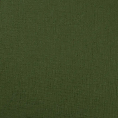 Musselin Double Gauze Smokey Oliv 027