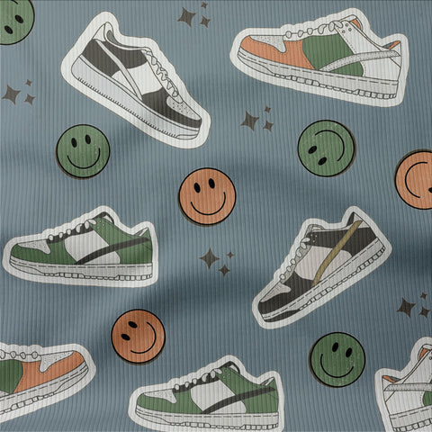 Rippjersey Sneaker Fun Blau 3274 (Bio)