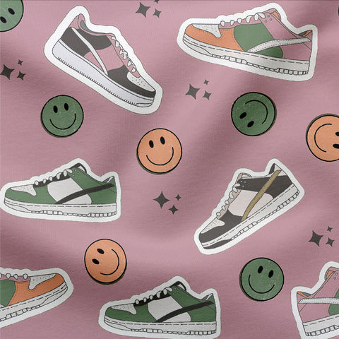 French Terry Sneaker Fun Mauve 3272 (Bio)