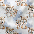 French Terry Snow Buddies Blau 3822 (Bio) VORBESTELLUNG