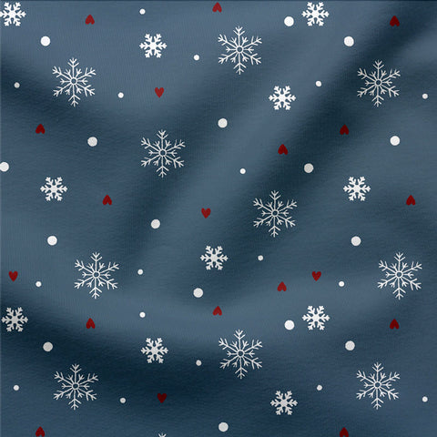 French Terry Snowflake Love 3067 (Bio) VORBESTELLUNG