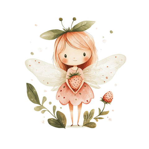 Bügelbild Strawberry Fairy MAXI