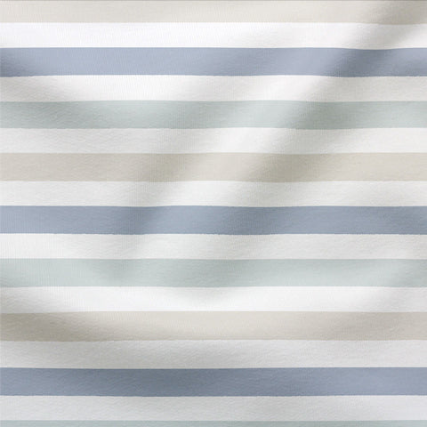 Jersey Stoff Streifen Blau Creme 2795 (Bio) VORBESTELLUNG