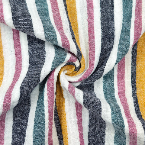 Musselin Double Gauze Streifen Bunt