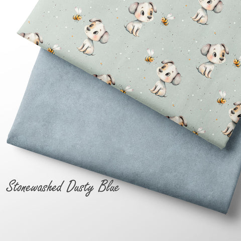 Jersey Stoff Stonewashed Dusty Blue (Bio) VORBESTELLUNG