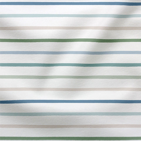 Jerseystoff Thin Stripes Blue Green 3633 (Bio) VORBESTELLUNG