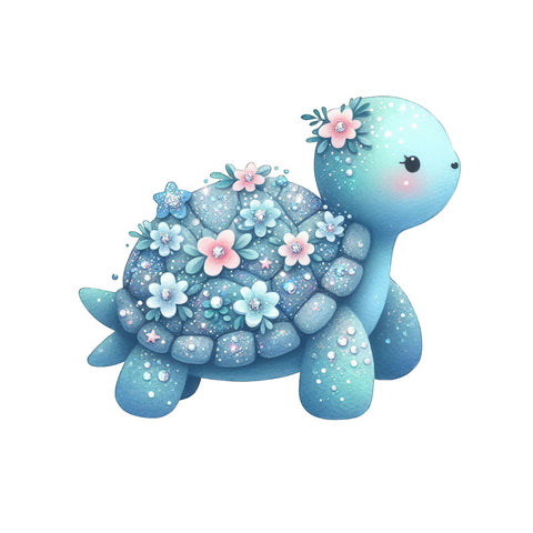 Bügelbild Unterwasserwelt Schildkröte Medium
