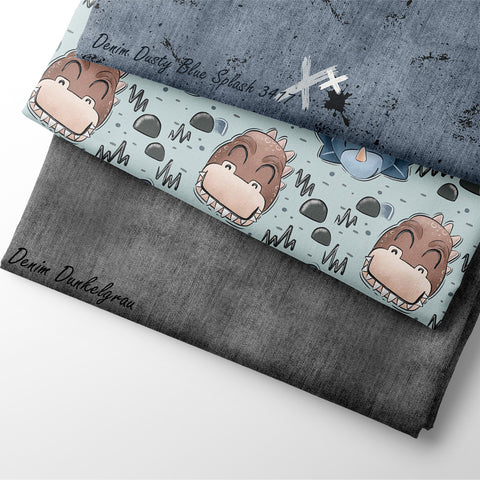 French Terry Urknall Blau 3395 (Bio) VORBESTELLUNG