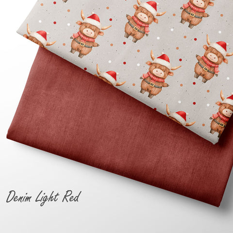 French Terry Weihnachtsbüffel Hell 3059 (Bio)