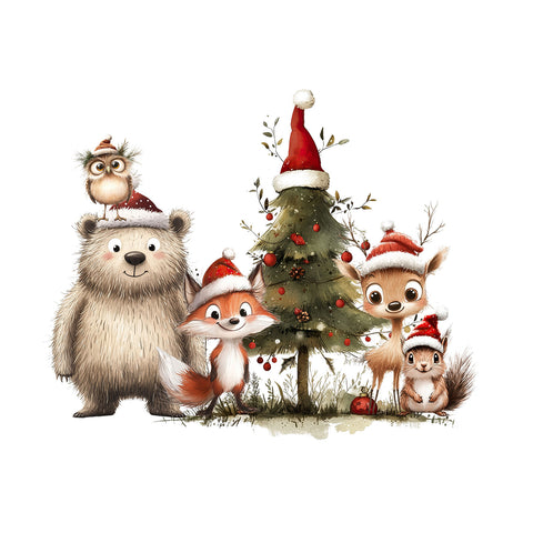 Glassticker Weihnachtstruppe Größe M