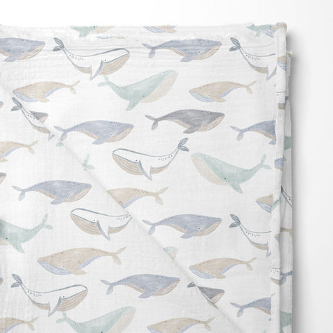 Musselin Double Gauze Whale Love 2848 (Bio)