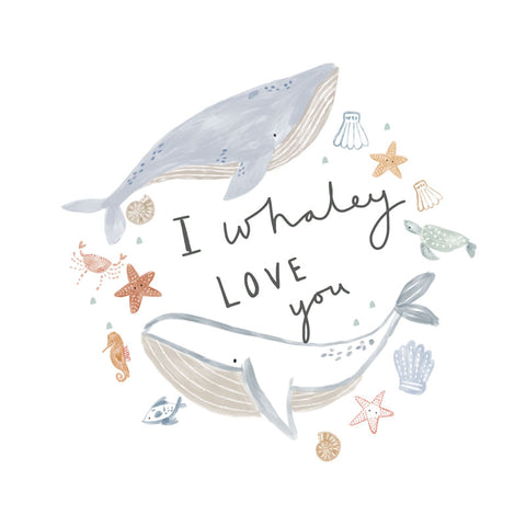 Bügelbild Whaley love you Medium
