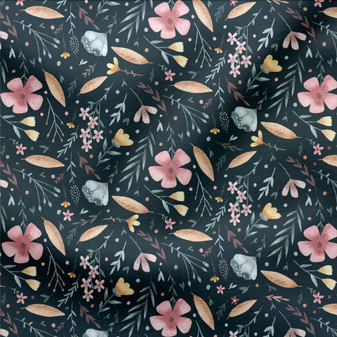 French Terry Wild Flowers Forest