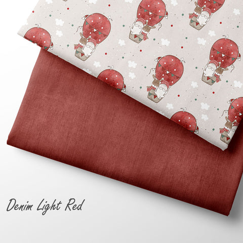 French Terry Denim Light Red (Bio) VORBESTELLUNG