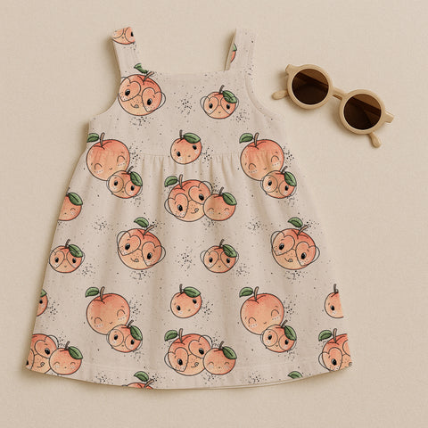 Jersey Stoff Nerdie Peach 2837 (Bio) VORBESTELLUNG