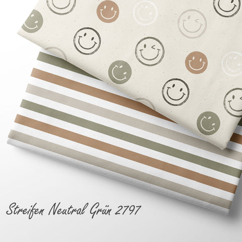 Jerseystoff Always Smiling Green Neutral (Bio) VORBESTELLUNG