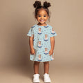 French Terry Butterfly Girl Blau (Bio)