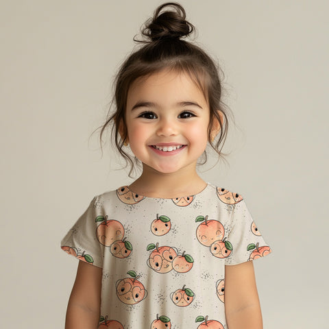 Jersey Stoff Nerdie Peach 2837 (Bio) VORBESTELLUNG