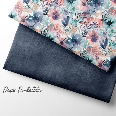 Jerseystoff Denim Dunkelblau