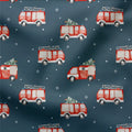 French Terry Christmas Fire Truck