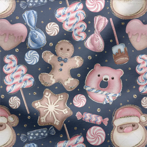 Baumwollstoff Christmas Sweets Dark 3110