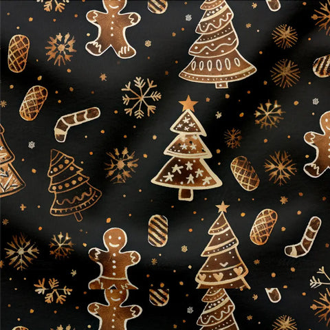 French Terry Gold Christmas