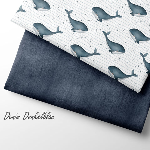 Jerseystoff Denim Dunkelblau