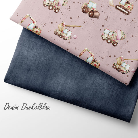 Jerseystoff Denim Dunkelblau