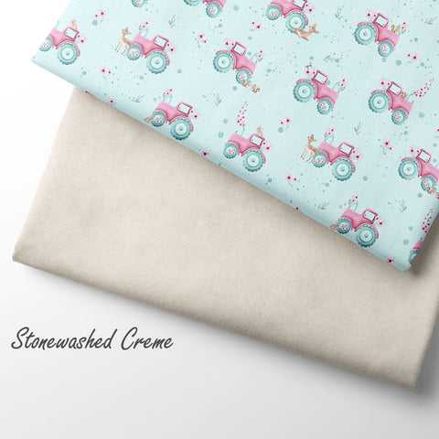 Jersey Stoff Stonewashed Creme (Bio) VORBESTELLUNG