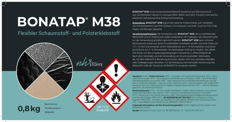 BONATAP M38 Polsterkleber 0,8 kg – Dose und Etikett