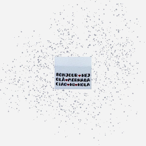 Weblabels Bonjour 4er Set