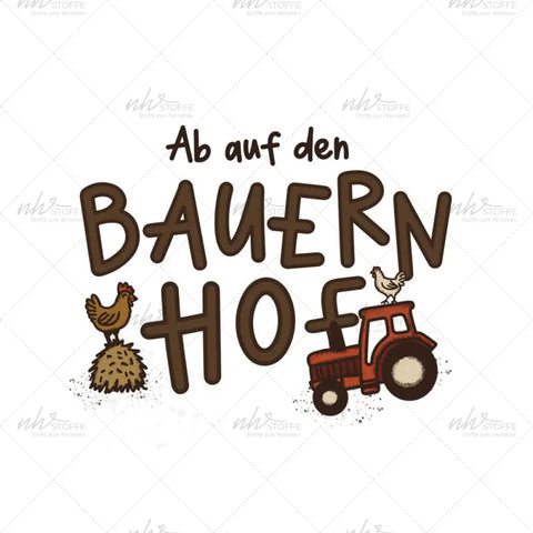 Bügelbild Ab auf den Bauernhof Medium