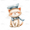 Bügelbild Ahoi Cat Miau Medium