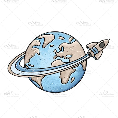 Bügelbild Around the World Medium