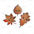 Bügelbild Autumn Nerdie Leaves Medium