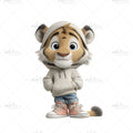 Bügelbild Awesome Tiger Maxi