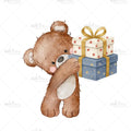 Bügelbild Beary Christmas Present Medium