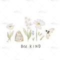Bügelbild Bee Kind Medium
