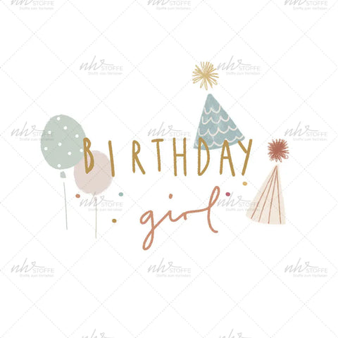 Bügelbild Birthday Girl Medium