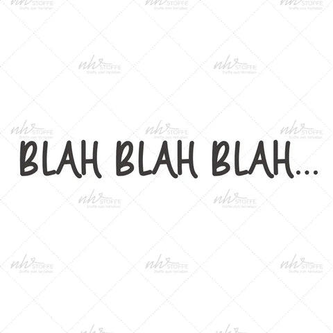 Bügelbild Blah Blah MINI